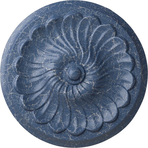 Ekena Millwork Flower Spiral Ceiling Medallion (Fits Canopies up to 2"), 12 1/4"OD x 2 1/4"P, Americana Crackle CM12FLAMC - main